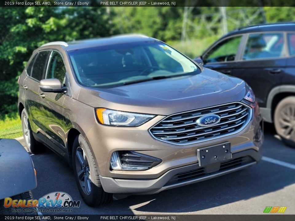 2019 Ford Edge SEL AWD Stone Gray / Ebony Photo #2