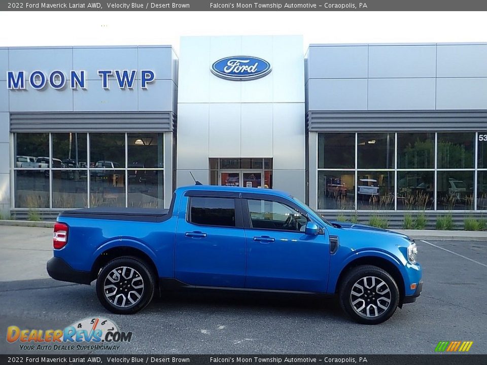 2022 Ford Maverick Lariat AWD Velocity Blue / Desert Brown Photo #1