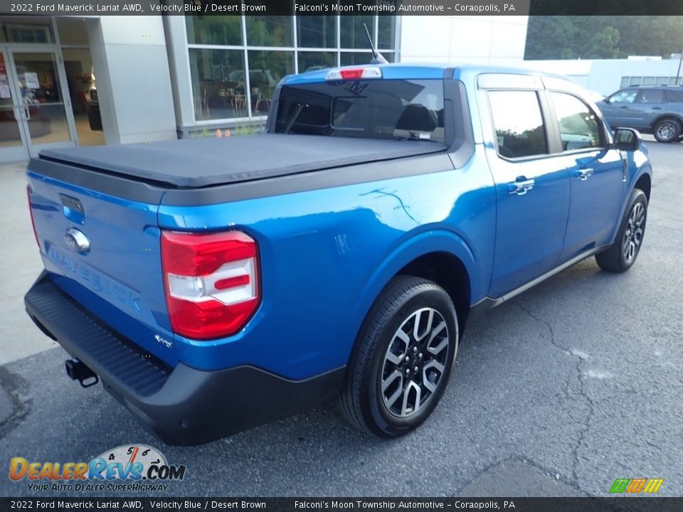 2022 Ford Maverick Lariat AWD Velocity Blue / Desert Brown Photo #2