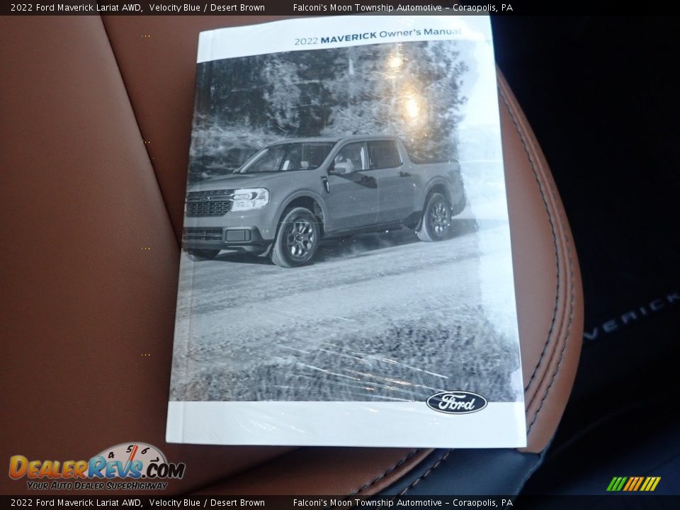 2022 Ford Maverick Lariat AWD Velocity Blue / Desert Brown Photo #13