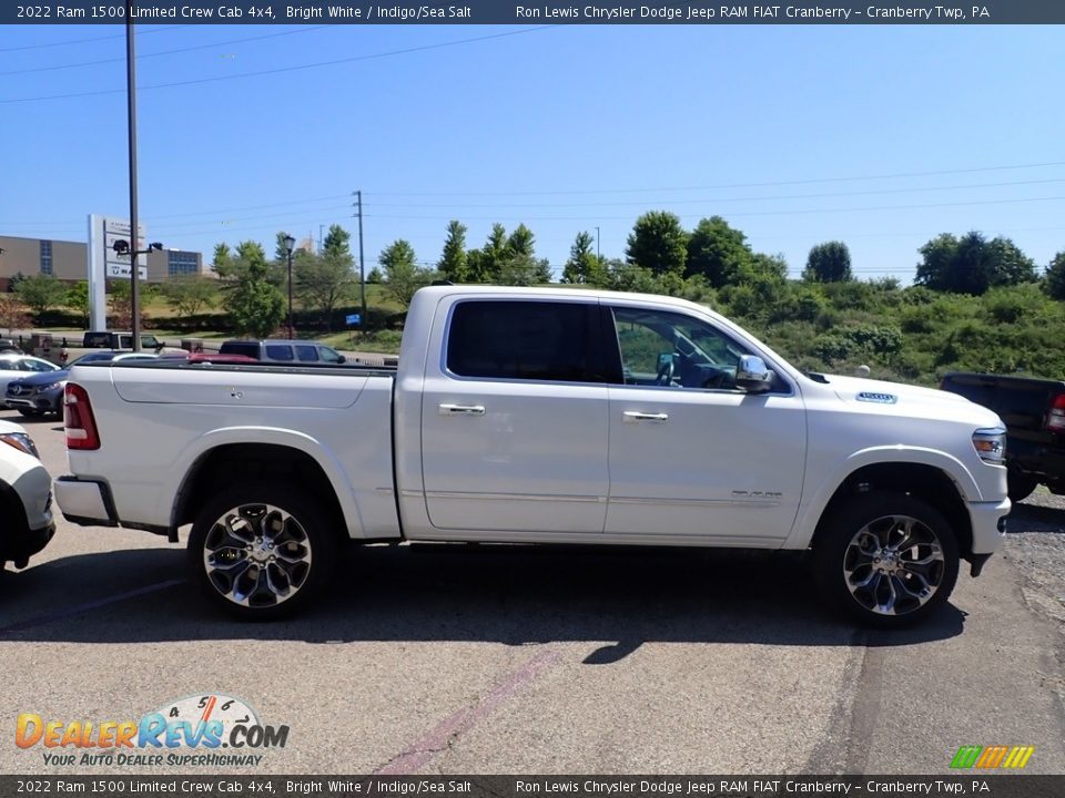 2022 Ram 1500 Limited Crew Cab 4x4 Bright White / Indigo/Sea Salt Photo #3