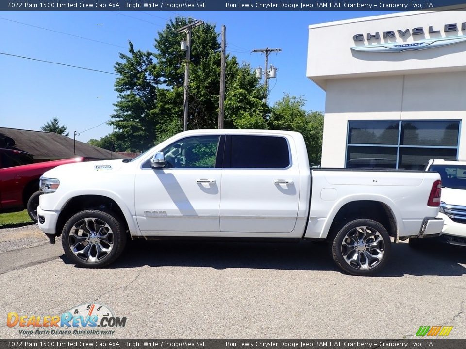2022 Ram 1500 Limited Crew Cab 4x4 Bright White / Indigo/Sea Salt Photo #4