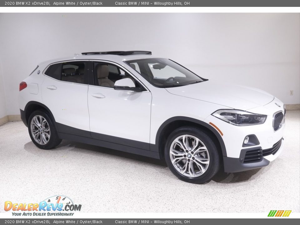 2020 BMW X2 xDrive28i Alpine White / Oyster/Black Photo #1