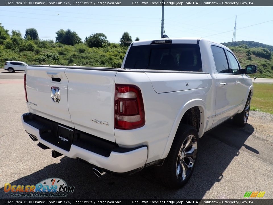 2022 Ram 1500 Limited Crew Cab 4x4 Bright White / Indigo/Sea Salt Photo #7