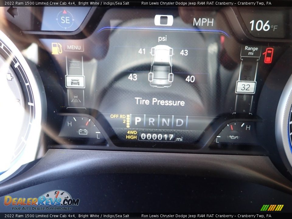 2022 Ram 1500 Limited Crew Cab 4x4 Bright White / Indigo/Sea Salt Photo #16