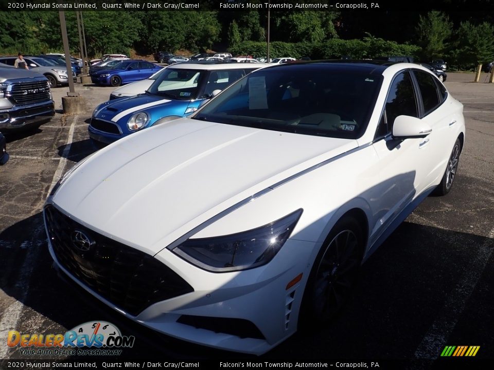 2020 Hyundai Sonata Limited Quartz White / Dark Gray/Camel Photo #1