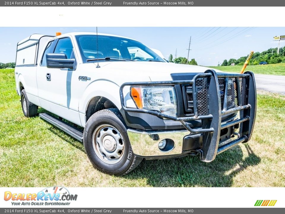 2014 Ford F150 XL SuperCab 4x4 Oxford White / Steel Grey Photo #1