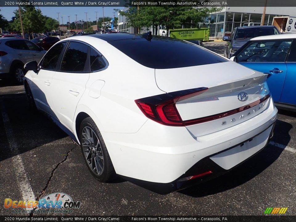 2020 Hyundai Sonata Limited Quartz White / Dark Gray/Camel Photo #2