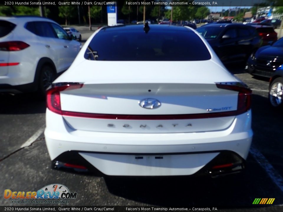 2020 Hyundai Sonata Limited Quartz White / Dark Gray/Camel Photo #3