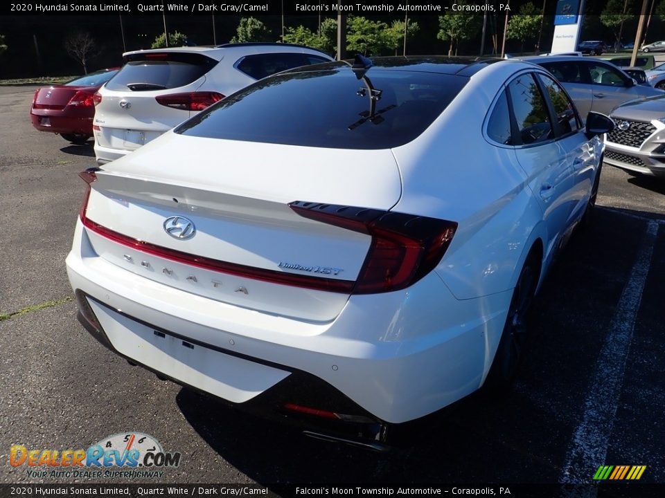 2020 Hyundai Sonata Limited Quartz White / Dark Gray/Camel Photo #4