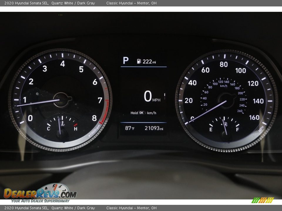 2020 Hyundai Sonata SEL Quartz White / Dark Gray Photo #8