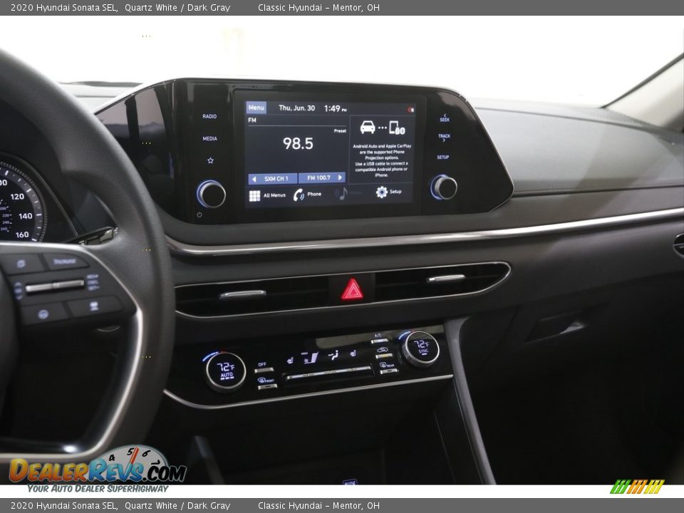2020 Hyundai Sonata SEL Quartz White / Dark Gray Photo #9