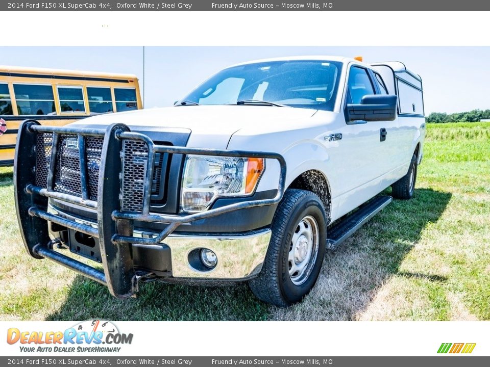 2014 Ford F150 XL SuperCab 4x4 Oxford White / Steel Grey Photo #8