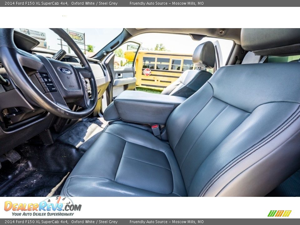 2014 Ford F150 XL SuperCab 4x4 Oxford White / Steel Grey Photo #17