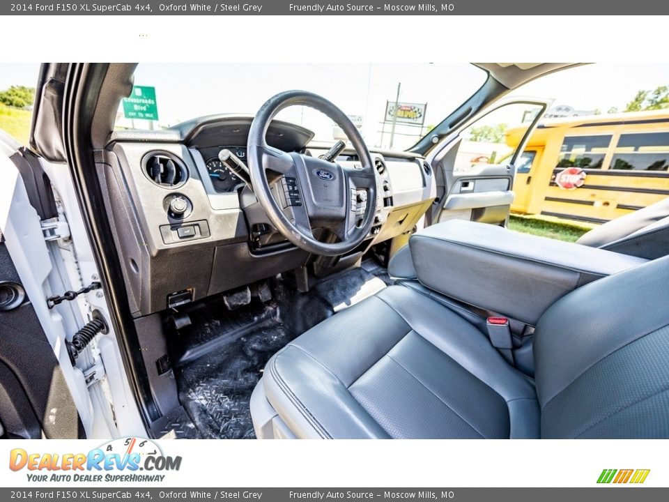 2014 Ford F150 XL SuperCab 4x4 Oxford White / Steel Grey Photo #18