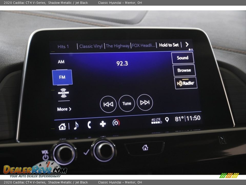 2020 Cadillac CT4 V-Series Shadow Metallic / Jet Black Photo #10