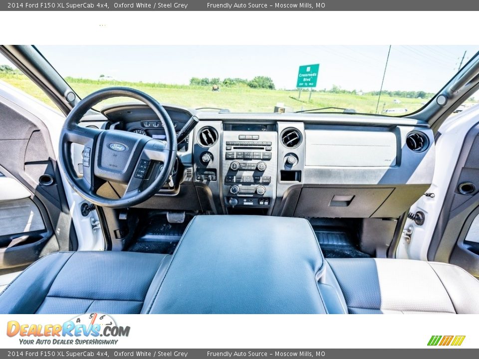 2014 Ford F150 XL SuperCab 4x4 Oxford White / Steel Grey Photo #25