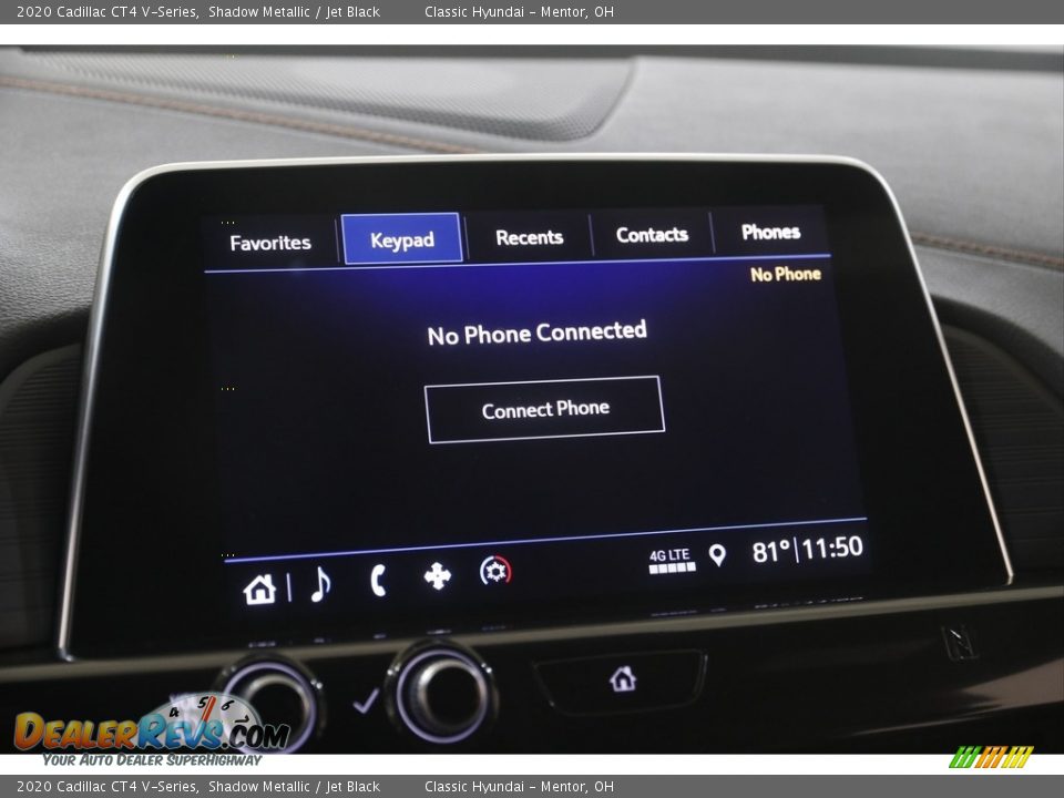 2020 Cadillac CT4 V-Series Shadow Metallic / Jet Black Photo #11