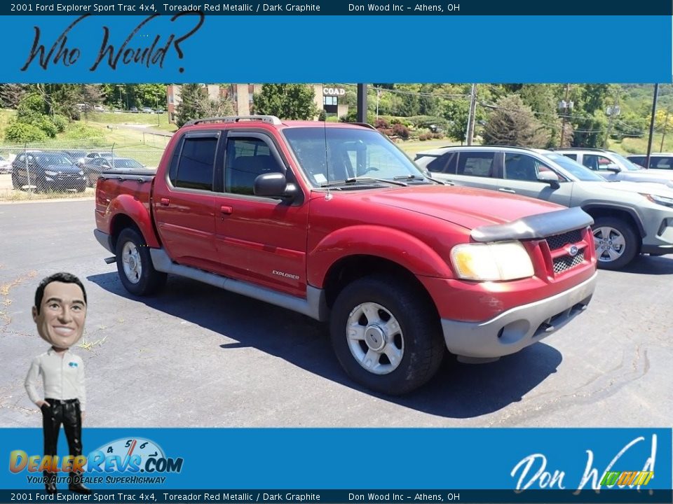 2001 Ford Explorer Sport Trac 4x4 Toreador Red Metallic / Dark Graphite Photo #1