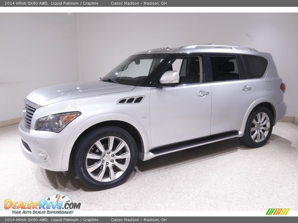 2014 Infiniti QX80 AWD Liquid Platinum / Graphite Photo #3