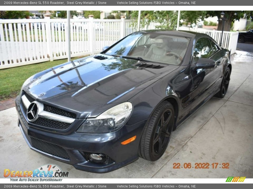 2009 Mercedes-Benz SL 550 Roadster Steel Grey Metallic / Stone Photo #1