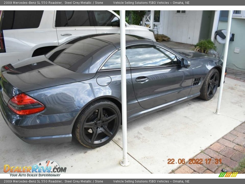 2009 Mercedes-Benz SL 550 Roadster Steel Grey Metallic / Stone Photo #8