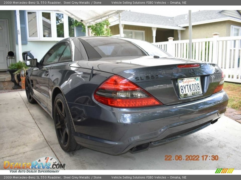 2009 Mercedes-Benz SL 550 Roadster Steel Grey Metallic / Stone Photo #13