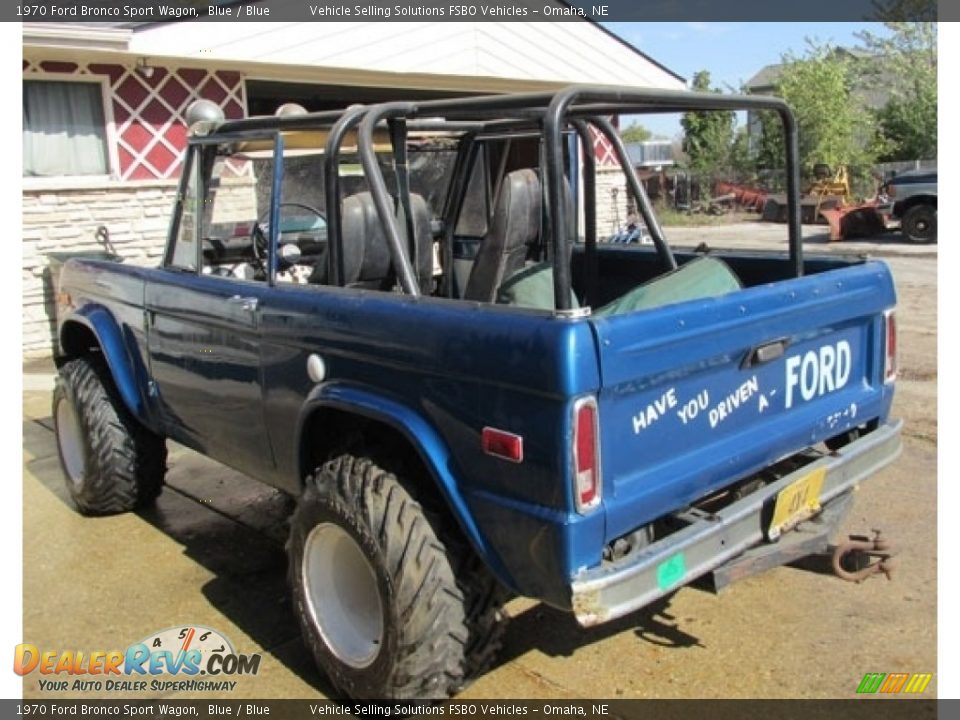 1970 Ford Bronco Sport Wagon Blue / Blue Photo #4