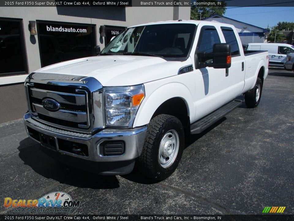 2015 Ford F350 Super Duty XLT Crew Cab 4x4 Oxford White / Steel Photo #2