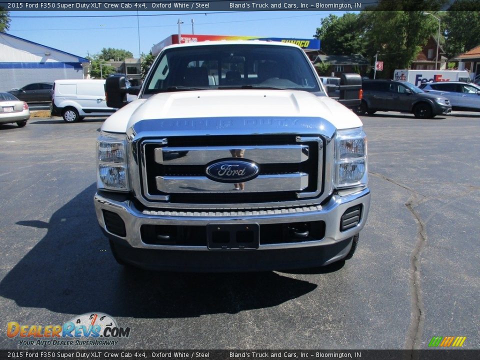 2015 Ford F350 Super Duty XLT Crew Cab 4x4 Oxford White / Steel Photo #27