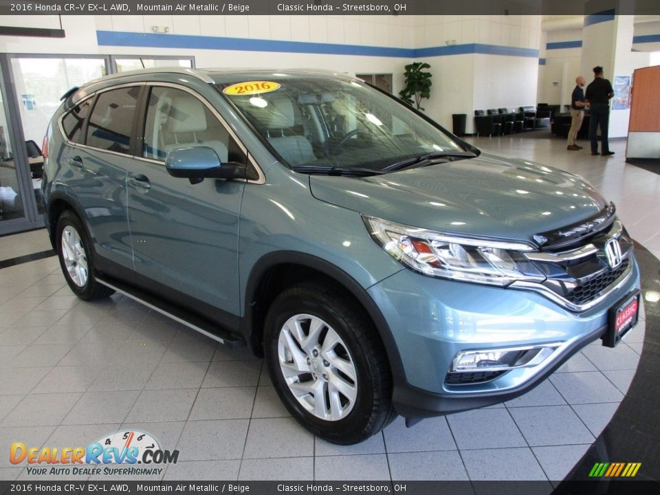 2016 Honda CR-V EX-L AWD Mountain Air Metallic / Beige Photo #3