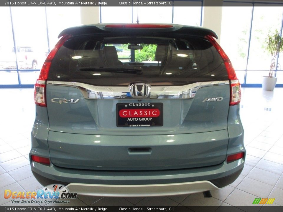 2016 Honda CR-V EX-L AWD Mountain Air Metallic / Beige Photo #8