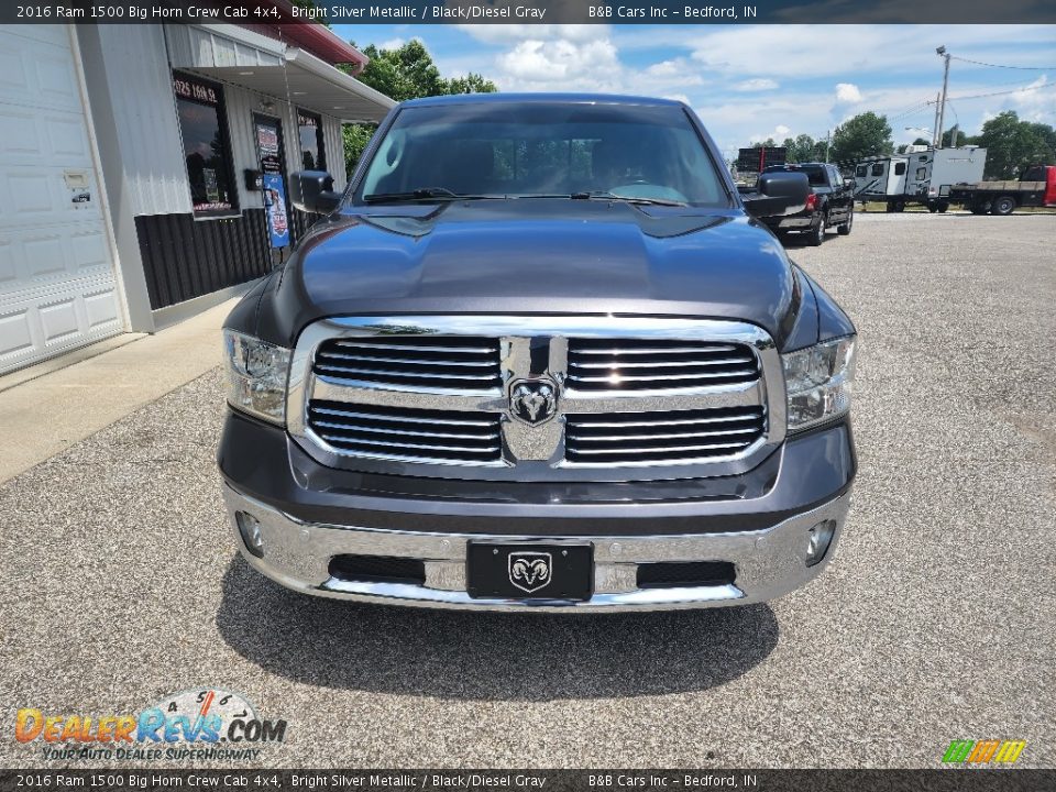 2016 Ram 1500 Big Horn Crew Cab 4x4 Bright Silver Metallic / Black/Diesel Gray Photo #7