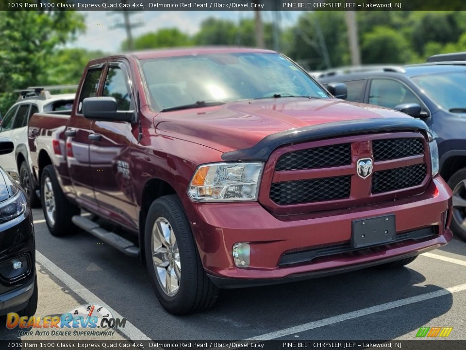 2019 Ram 1500 Classic Express Quad Cab 4x4 Delmonico Red Pearl / Black/Diesel Gray Photo #3