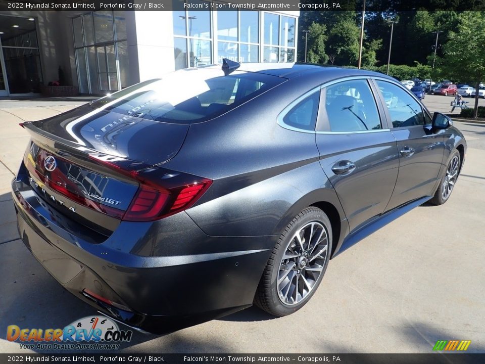 2022 Hyundai Sonata Limited Portofino Gray / Black Photo #2