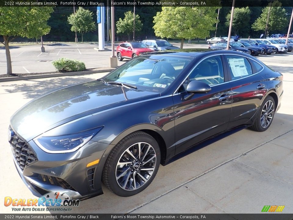 2022 Hyundai Sonata Limited Portofino Gray / Black Photo #6