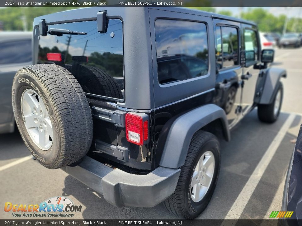 2017 Jeep Wrangler Unlimited Sport 4x4 Black / Black Photo #6