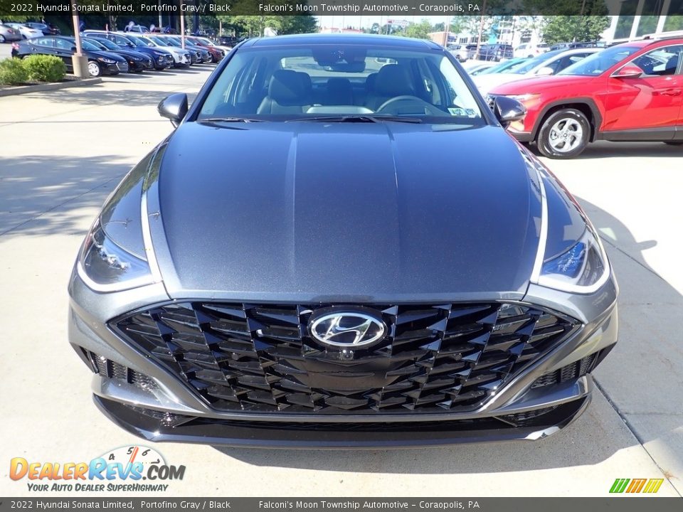 2022 Hyundai Sonata Limited Portofino Gray / Black Photo #7