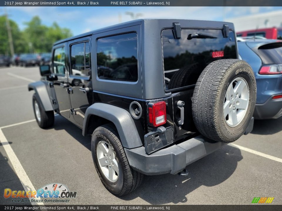 2017 Jeep Wrangler Unlimited Sport 4x4 Black / Black Photo #7