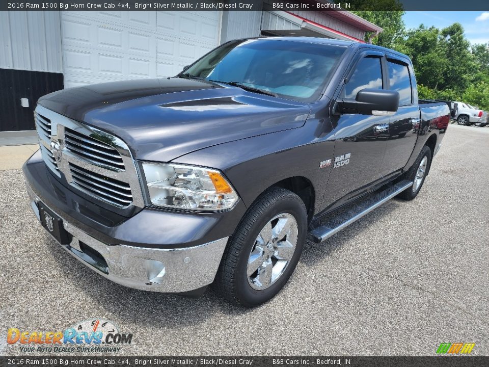 2016 Ram 1500 Big Horn Crew Cab 4x4 Bright Silver Metallic / Black/Diesel Gray Photo #27