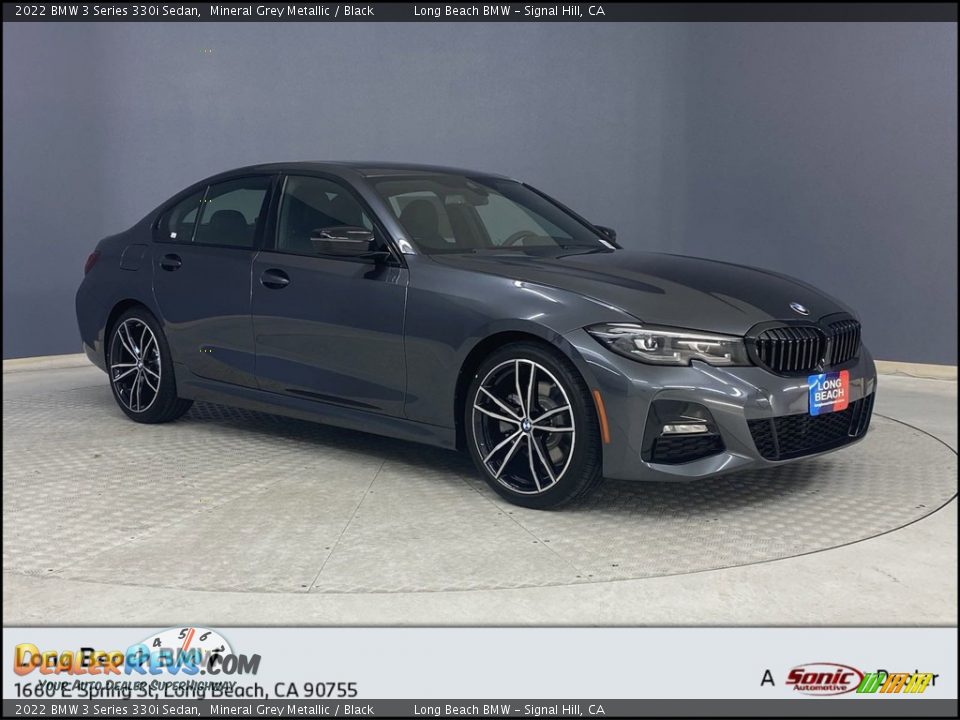 2022 BMW 3 Series 330i Sedan Mineral Grey Metallic / Black Photo #1