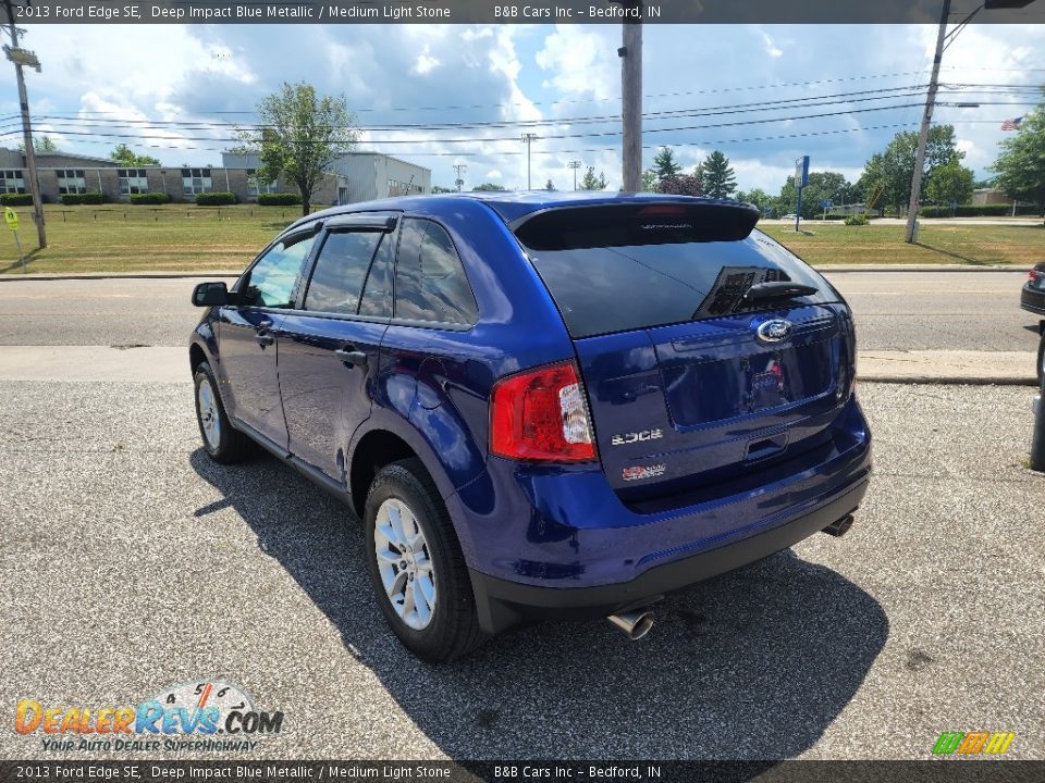 2013 Ford Edge SE Deep Impact Blue Metallic / Medium Light Stone Photo #8