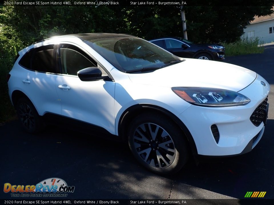 2020 Ford Escape SE Sport Hybrid 4WD Oxford White / Ebony Black Photo #4