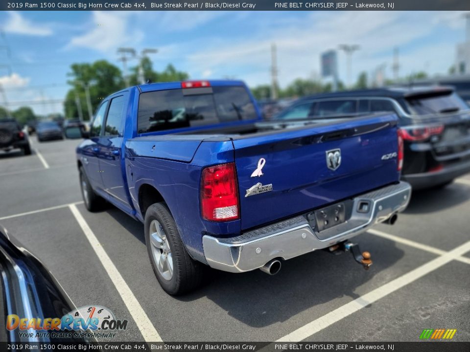 2019 Ram 1500 Classic Big Horn Crew Cab 4x4 Blue Streak Pearl / Black/Diesel Gray Photo #6