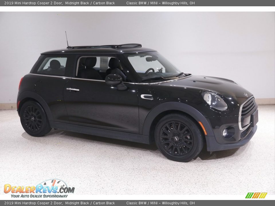 2019 Mini Hardtop Cooper 2 Door Midnight Black / Carbon Black Photo #1