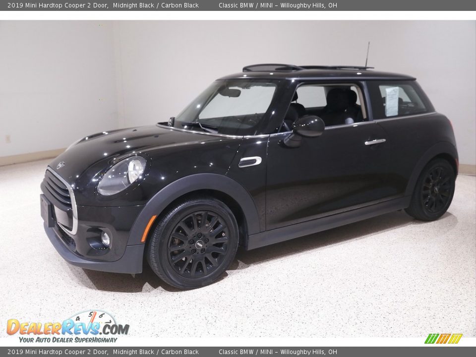 2019 Mini Hardtop Cooper 2 Door Midnight Black / Carbon Black Photo #3