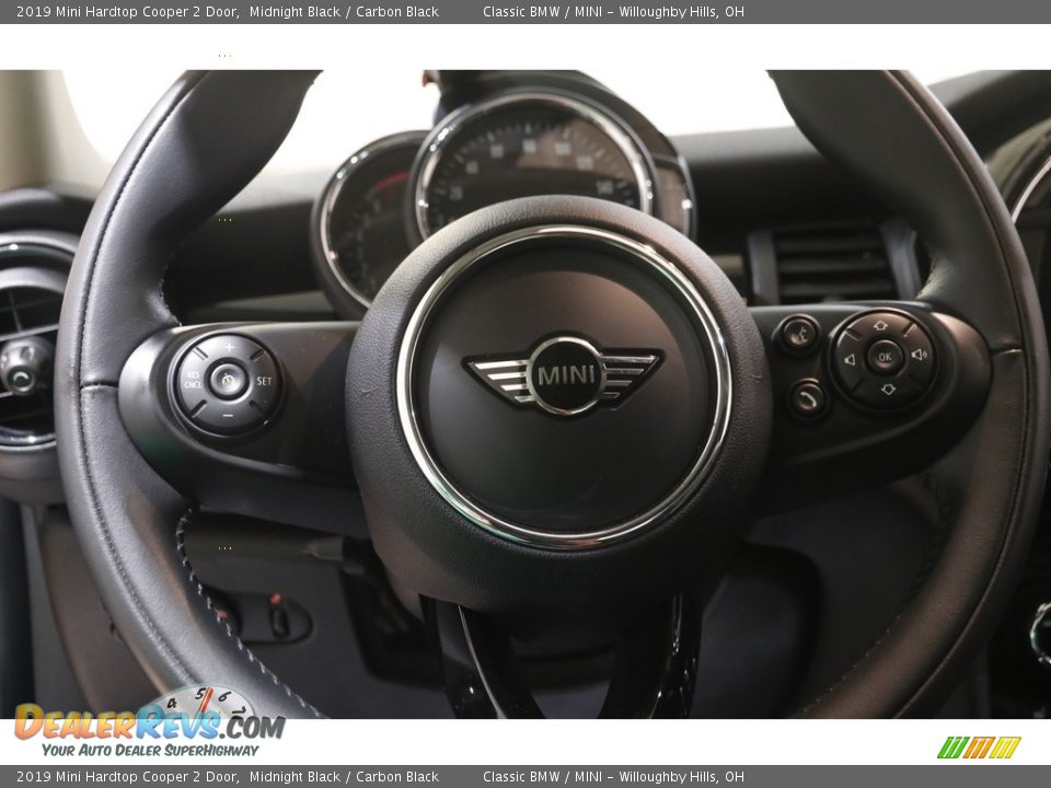 2019 Mini Hardtop Cooper 2 Door Midnight Black / Carbon Black Photo #7