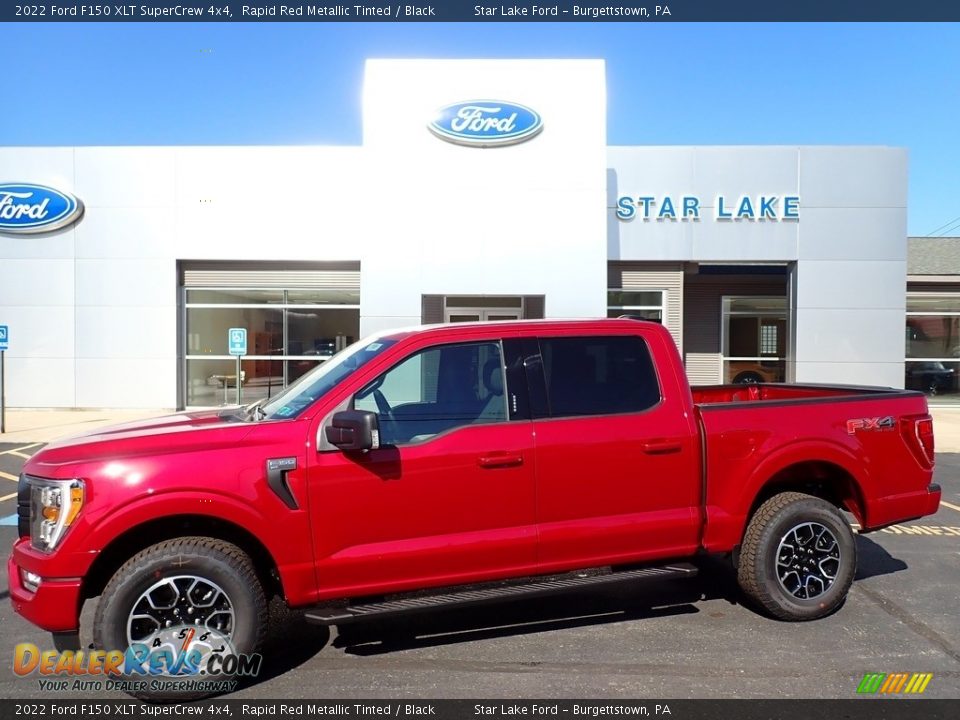 2022 Ford F150 XLT SuperCrew 4x4 Rapid Red Metallic Tinted / Black Photo #1