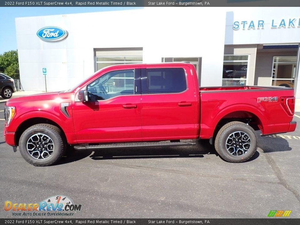 2022 Ford F150 XLT SuperCrew 4x4 Rapid Red Metallic Tinted / Black Photo #2