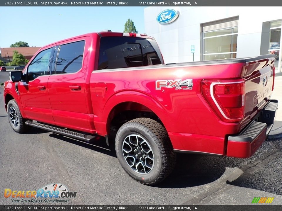 2022 Ford F150 XLT SuperCrew 4x4 Rapid Red Metallic Tinted / Black Photo #3